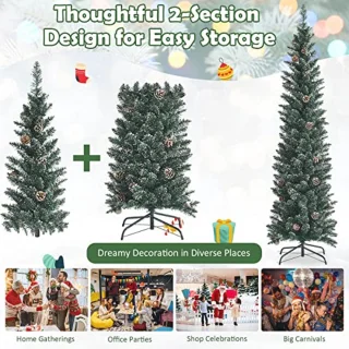Slanke 6-voet kunstkerstboom