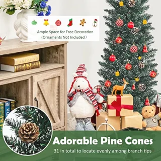 Slanke 6-voet kunstkerstboom