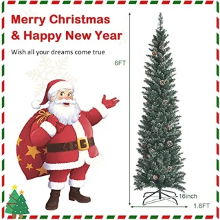 Slanke 6-voet kunstkerstboom