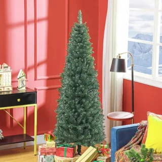 Slanke kunstkerstboom 180 cm - stalen basis