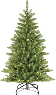 Slanke kunstkerstboom Fraser Spar 137 cm met 150 geïntegreerde lampjes