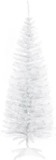 Slanke kunstmatige kerstboom wit 150 cm