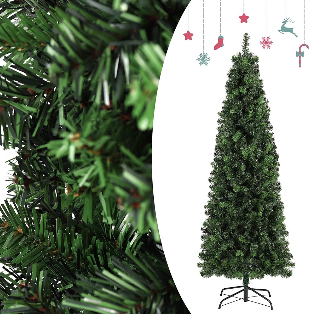 Slim Kunstkerstboom 210 cm Kunststof