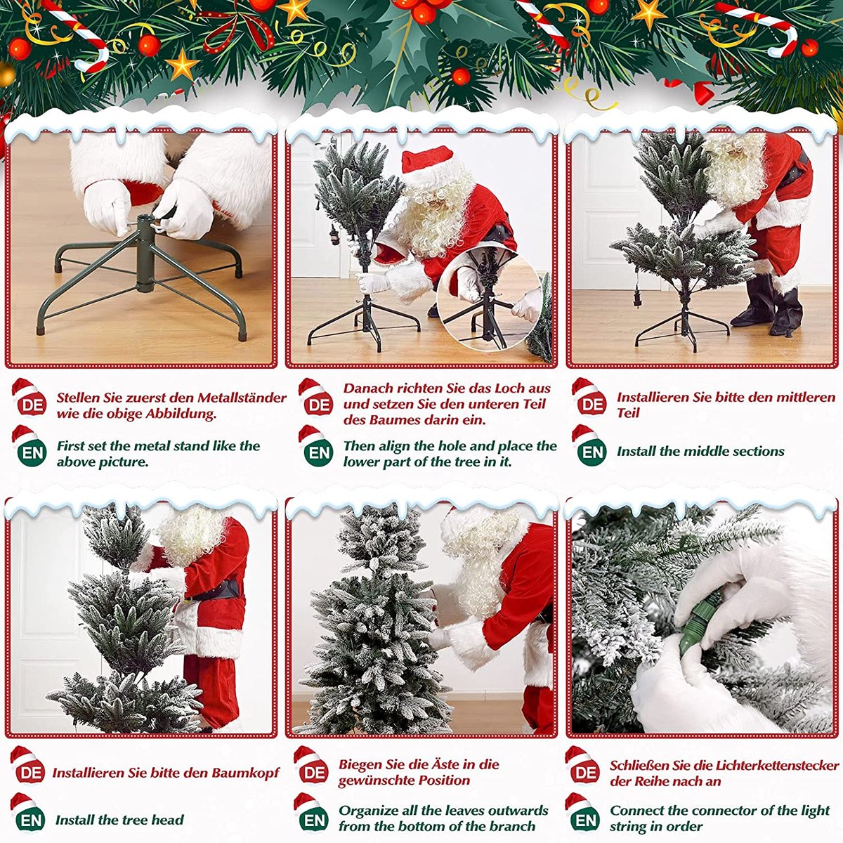 Slim LED Kunstkerstboom Dennenboom Wit 210 cm