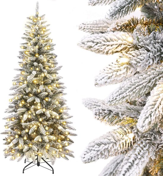 Slim LED Kunstkerstboom Dennenboom Wit 210 cm