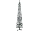 Smal besneeuwde kerstboom van 240 cm