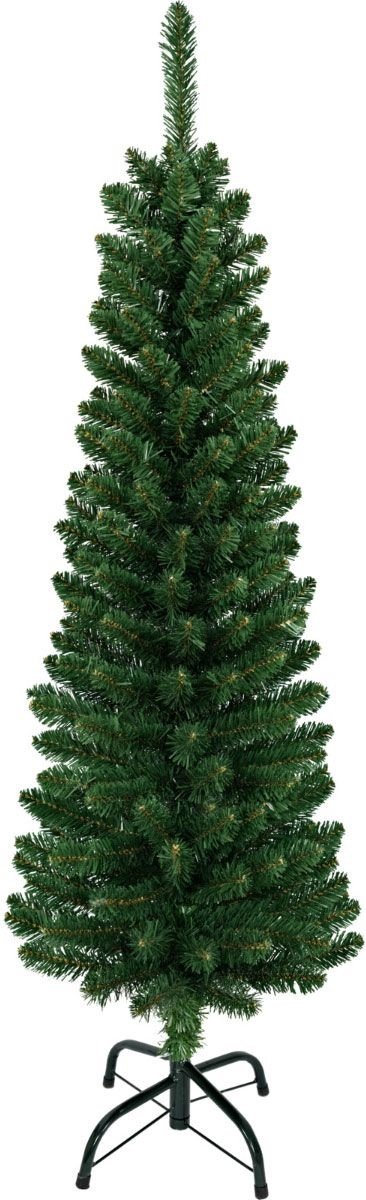 Smalle Kunstkerstboom 120 cm Potloodmodel Metalen Standaard