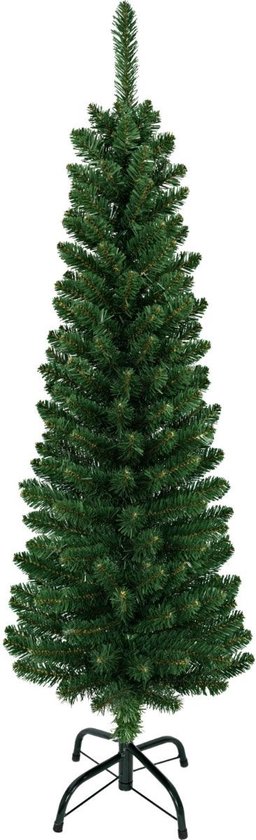 Smalle Kunstkerstboom 120 cm Potloodmodel Metalen Standaard