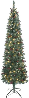 Smalle kunstkerstboom 210 cm groen