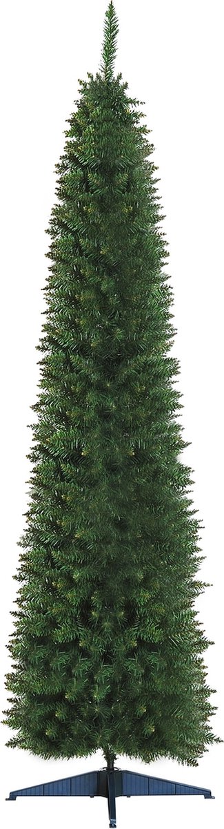 De Smalle kunstkerstboom 210 cm in één oogopslag