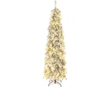 Smalle kunstkerstboom 225 cm groen