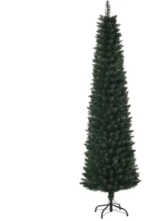 Smalle kunstkerstboom 56 × 180 cm groen