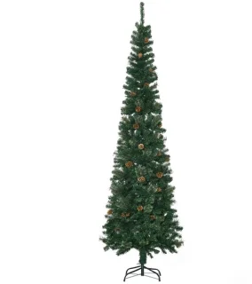 Smalle kunstkerstboom Ø58 × 225 cm groen