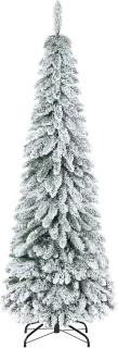 Smalle kunstkerstboom Ø74 × 180 cm besneeuwde look