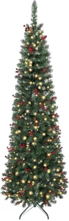 Smalle kunstkerstboom van 230 cm