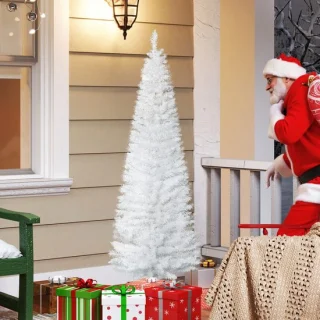 Smalle kunstkerstboom - wit - 180 cm