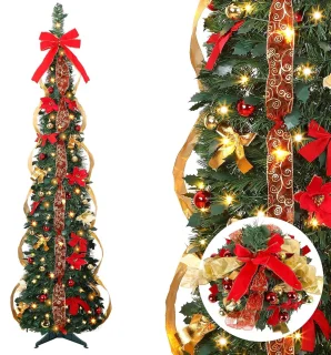 Smalle pop-up kunstkerstboom 150 cm