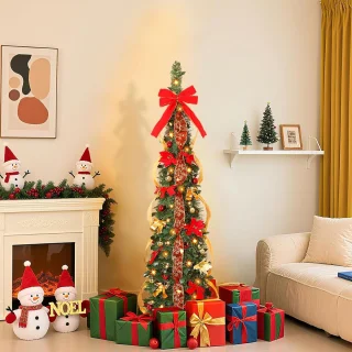 Smalle pop-up kunstkerstboom 150 cm