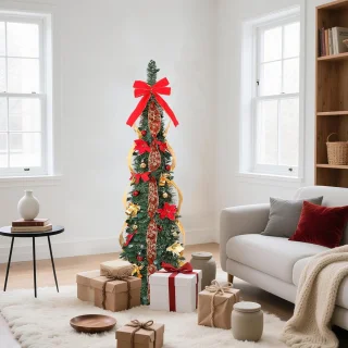 Smalle pop-up kunstkerstboom 150 cm
