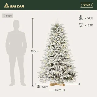 Sneeuwdennen kunstkerstboom 180 cm