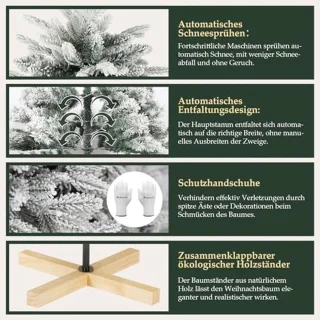 Sneeuwdennen kunstkerstboom 180 cm