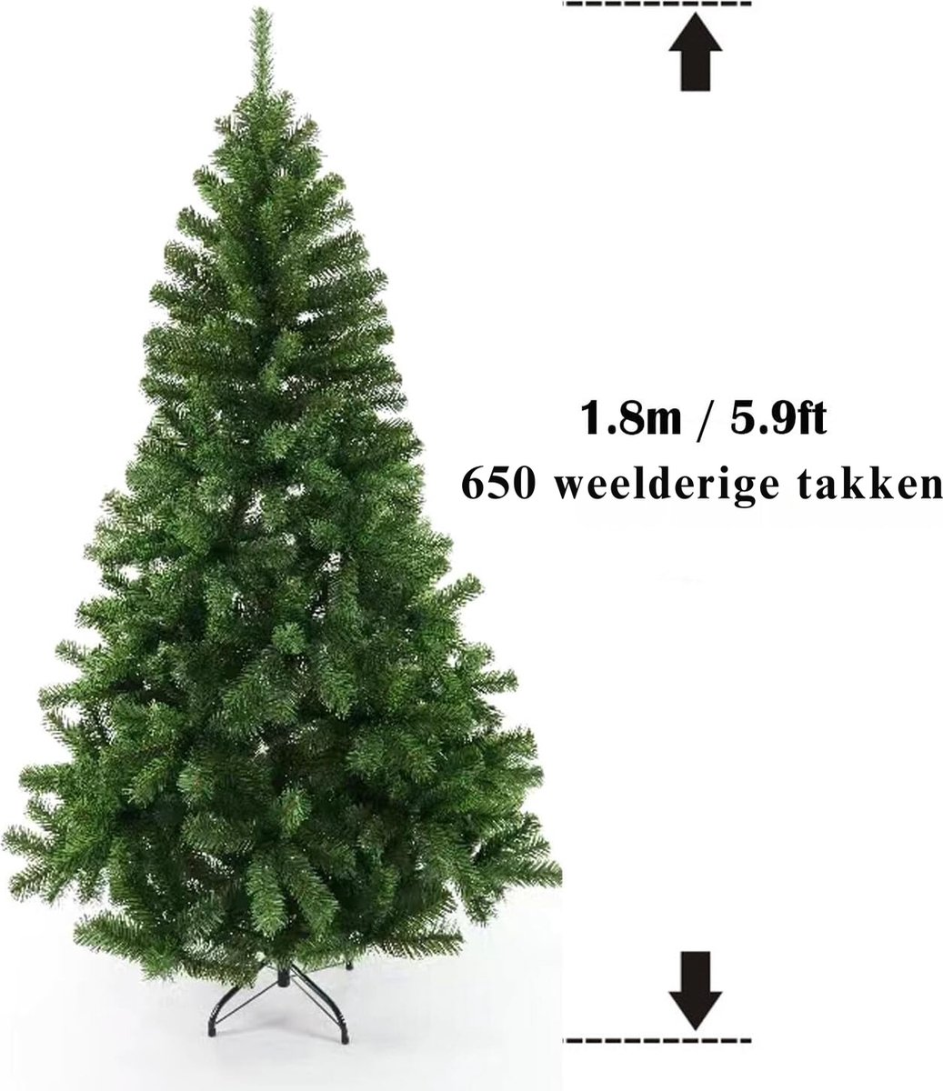 Sneeuwwitte Kunstkerstboom 1.2m Met 110 Decoraties