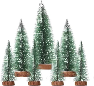 SnelShoppen - 7 stuks mini kunstkerstboom