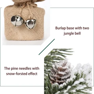 SnelShoppen mini kerstboom 40cm kunststof tafeldecoratie