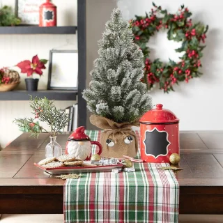 SnelShoppen mini kerstboom 40cm kunststof tafeldecoratie