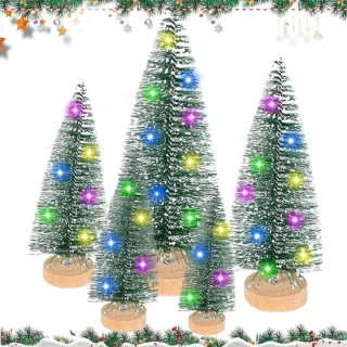 SnelShoppen mini kerstboom 5 stuks kunstmatige dennenboom