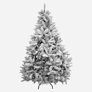 SnelShoppen Natuurlijke groene kerstboom met sneeuw 150 cm
