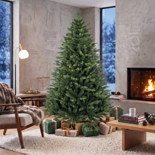 Sogiol® kunstkerstboom 180 cm met grenenhouten standaard