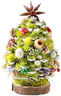 SolidKeus mini kunstkerstboom set met decoraties