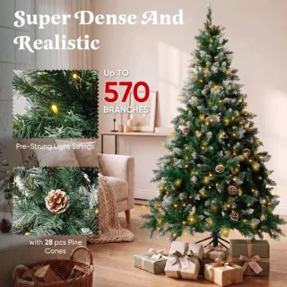 Soontrans - Kunstkerstboom 180 cm - PVC - metalen voet - LED