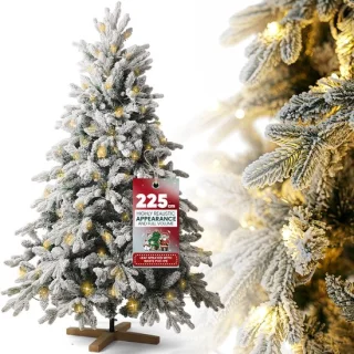 Soontrans kunstkerstboom 225 cm met sneeuweffect en ledverlichting