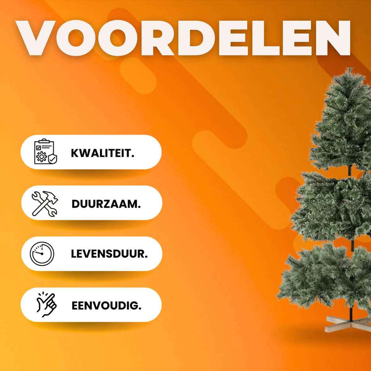 Wat vinden we goed aan de Spar Kerstboom 180cm met houten standaard