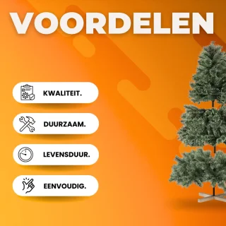 Spar Kerstboom 180cm met houten standaard
