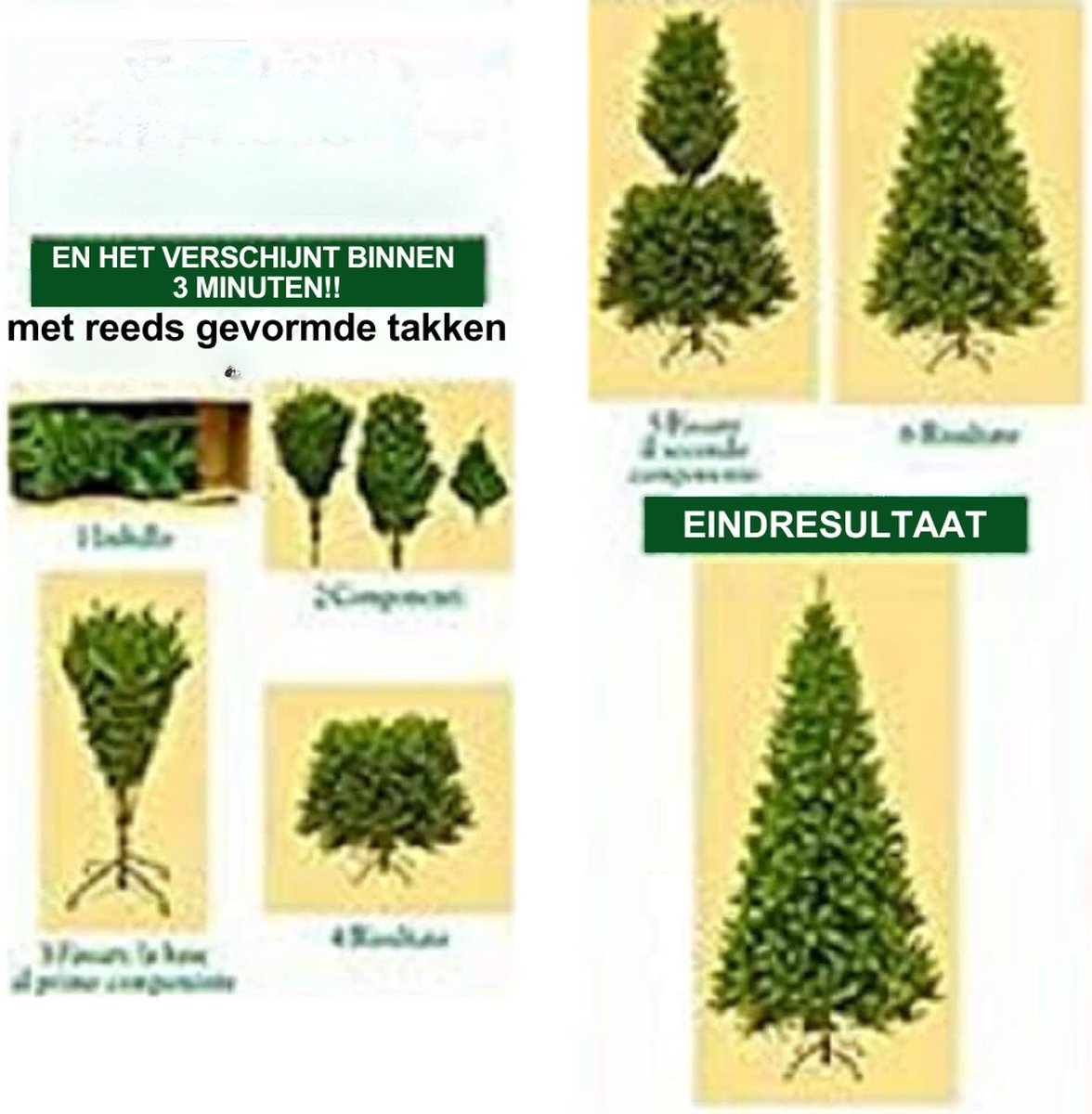 Sprankelende Kerst PVC Superfoil Kerstboom 180 cm