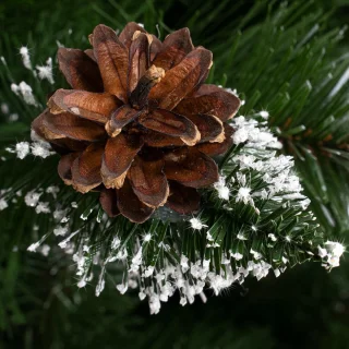 Springos Frosted Pine kunstkerstboom 220 cm zonder verlichting
