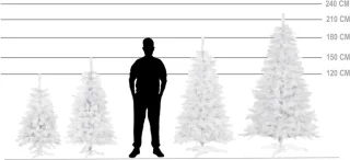 Springos Kunstkerstboom Besneeuwd Witte Spar 180 cm
