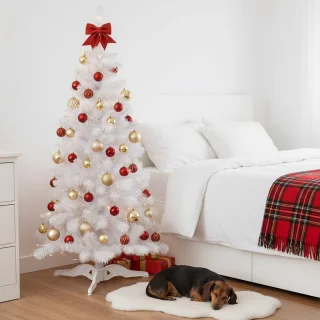 Springos Kunstkerstboom Besneeuwd Witte Spar 180 cm
