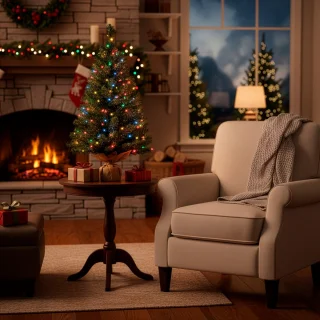 Springos Kunstkerstboom op stam 90 cm groen