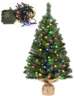 Compacte, sfeervolle kerstboom met natuurlijke uitstraling