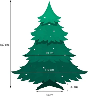 Springos Kunstkerstboom Scandinavisch Sparrenhout 180 cm