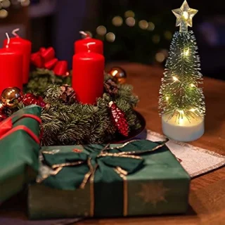 ST TRADİNG - Set van 3 Tafelkerstboompjes