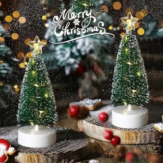 ST TRADİNG - Set van 3 Tafelkerstboompjes