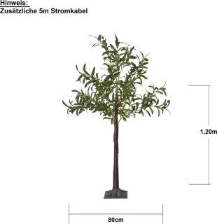 Star Trading LED Dekobaum Olivec 1,2m