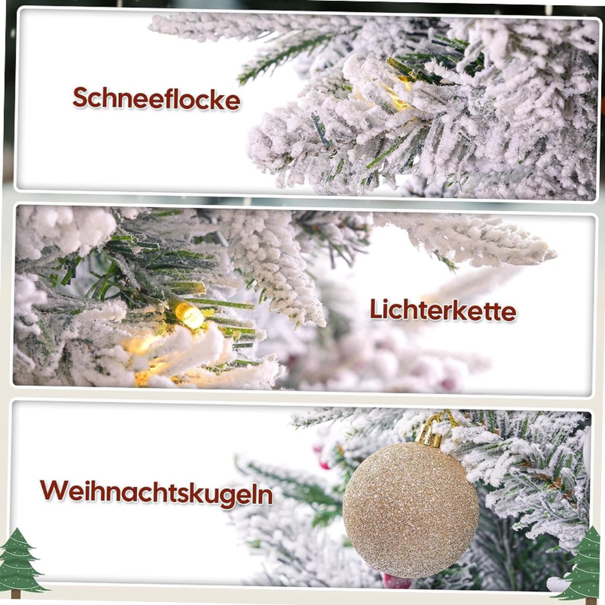 STK Kunstkerstboom 150 cm Champagne Goud