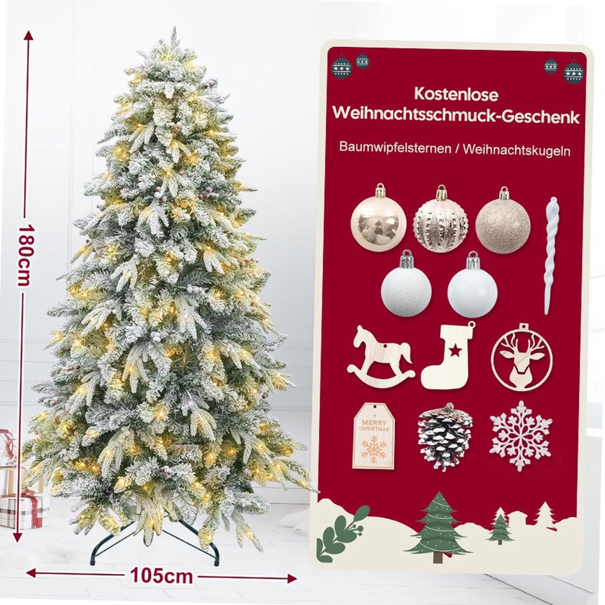 STK Kunstkerstboom 150 cm Champagne Goud