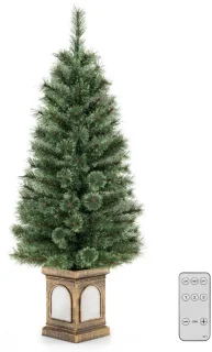 SureDeal® kerstboom kunstkerstboom 18,5x18,5x26,5 cm groen en goud